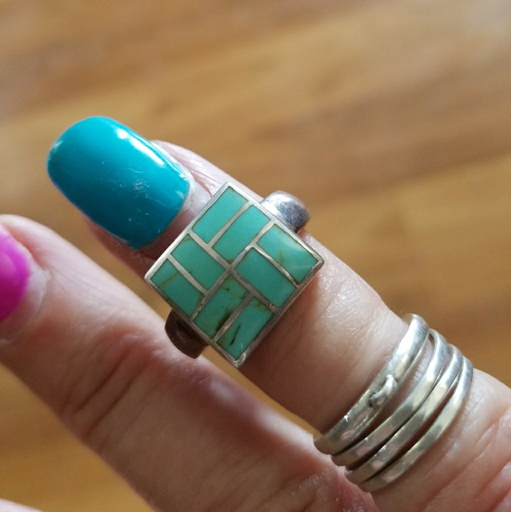 Turquoise Sterling silver ring.